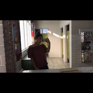 off the shoulder shirt